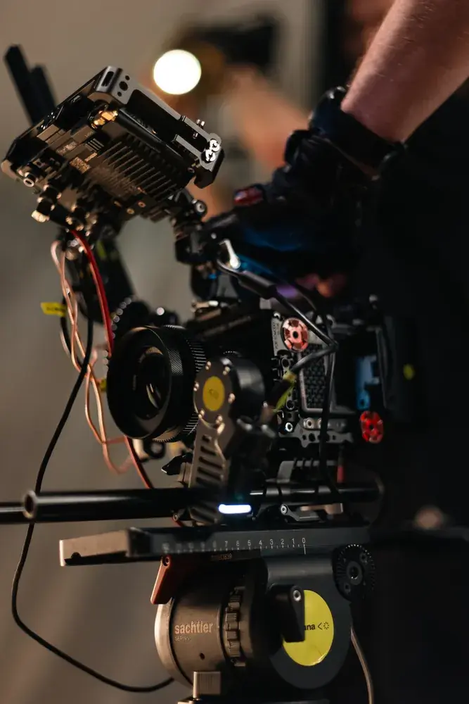 Camera operator framing a close-up