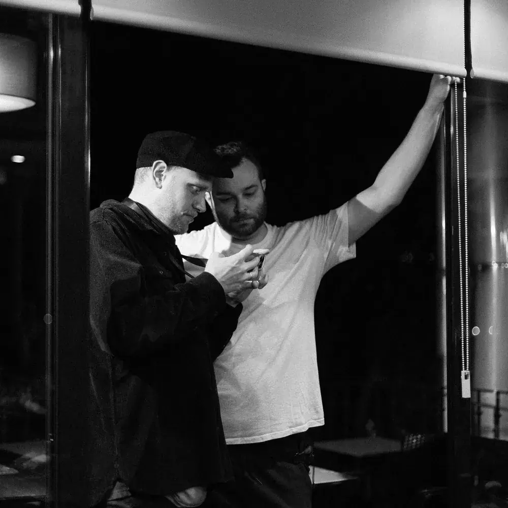 Director and DoP reviewing a shot on the phone