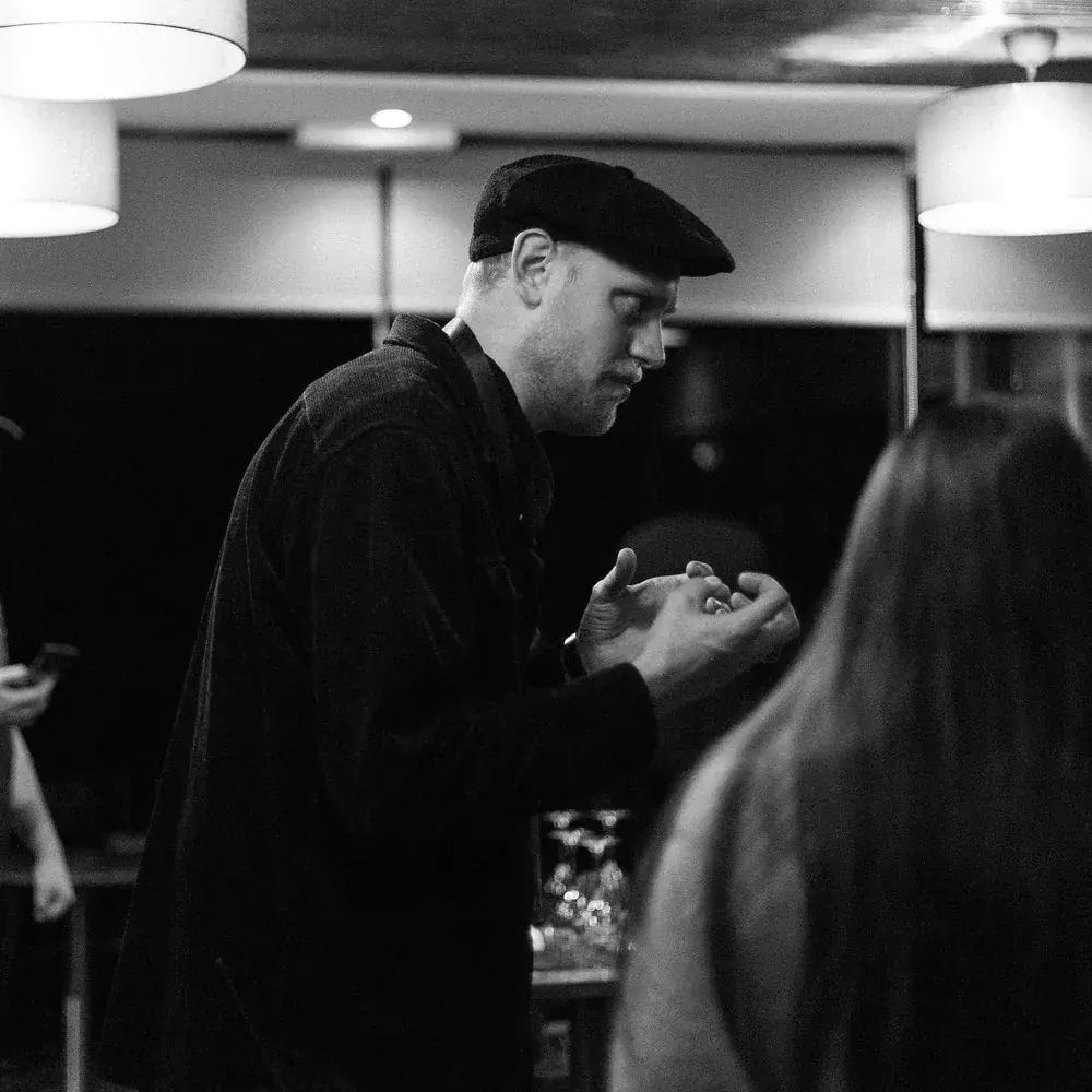 Director giving notes on set