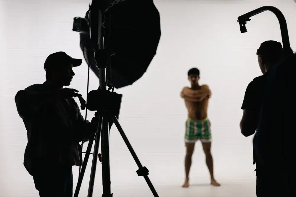 Studio lighting set-up at Comuna Studios, Lisbon