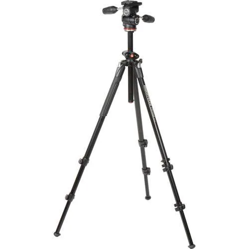 Tripé de Alumínio Manfrotto 190 de 3 Secções com Cabeça - Image 3