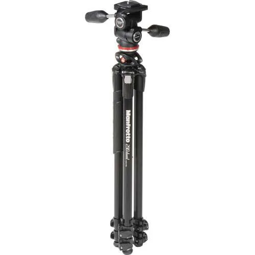 Tripé de Alumínio Manfrotto 190 de 3 Secções com Cabeça - Image 4