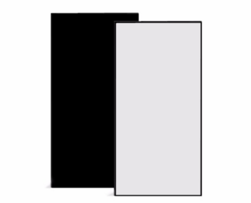 Polyboard 2x1 m black/white