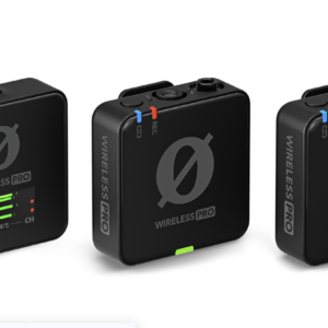 RØDE Wireless PRO 2-Person Lav Mic System with dual transmitters and receivers.
