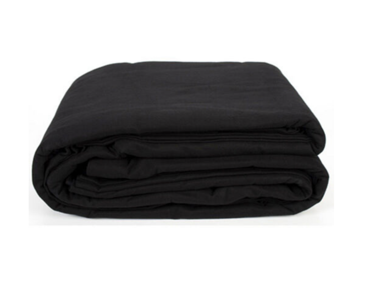 Black Motion Textile 4x3 m for photography and video production, providing complete light blocking