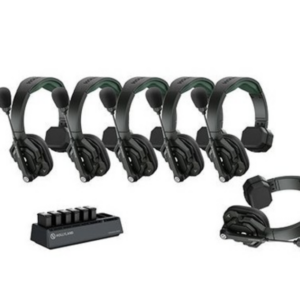 Hollyland Solidcom SE Pro wireless intercom headset with dual-mic noise cancellation, ideal for film production and outdoor communication.