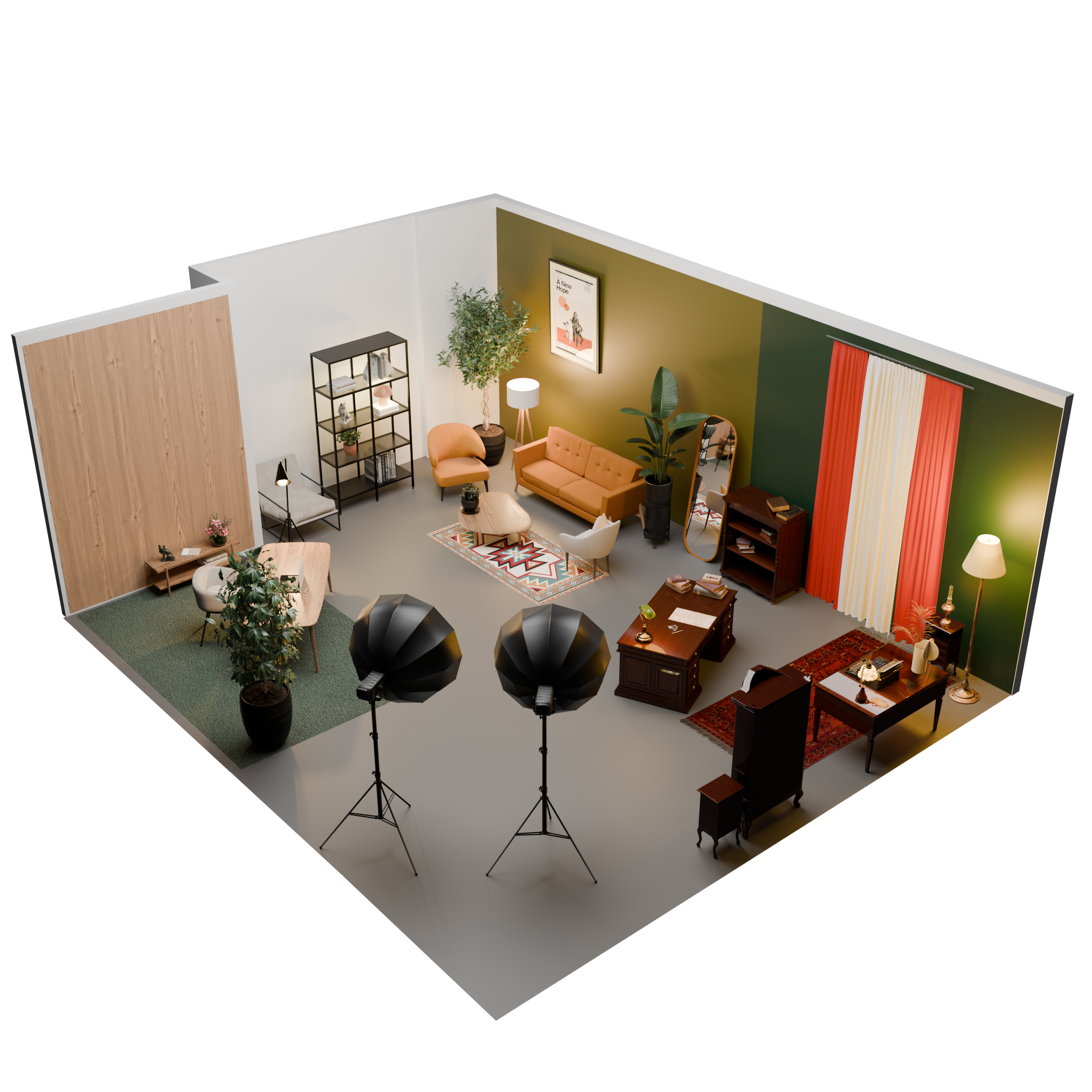 Estúdio de Content — vista 3D