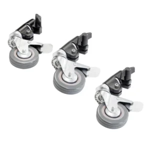 3-Pack C-Stand Wheels with Brakes