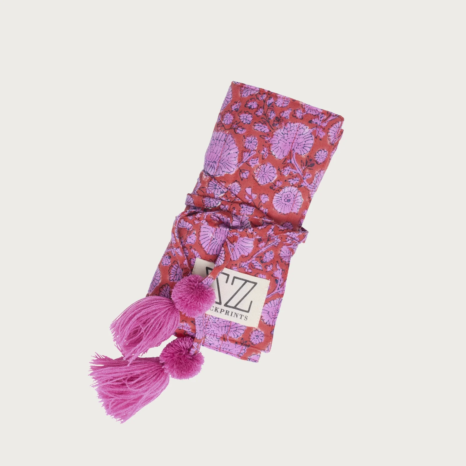 SZ Blockprints textile accessory photographed for e-commerce